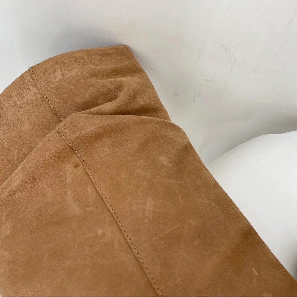 Jessica Simpson tan heeled leather boots - Picture 9 of 10